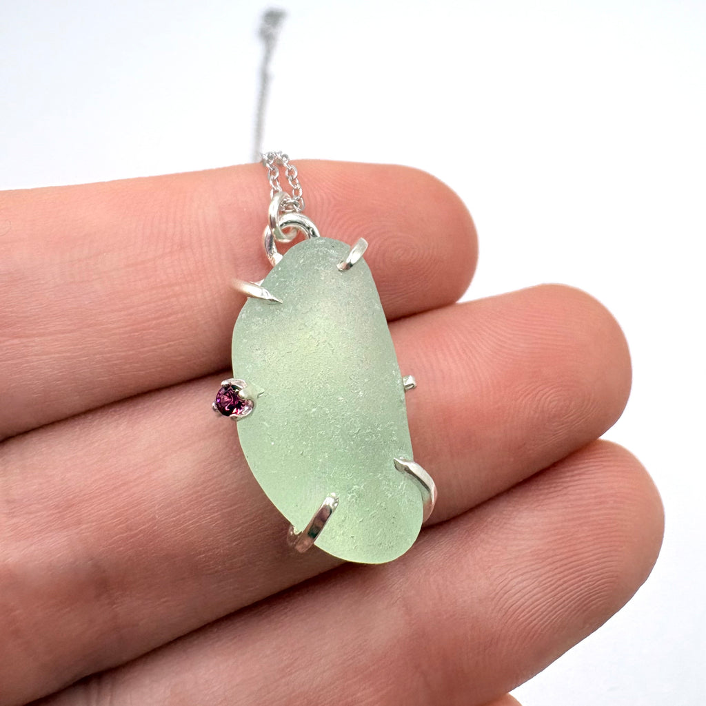 Pretty in Pink Seaglass Necklace