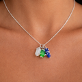 Seaglass Charm on Sterling Silver Necklace 18" - Unique Beach-Inspired Jewelry